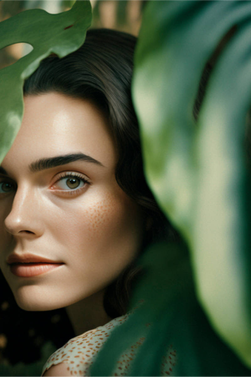 close-up-face-beautiful-young-woman-covering-her-face-by-green-monstera-leaf-while-looking-camera-created-with-generative-ai-technology_2_1